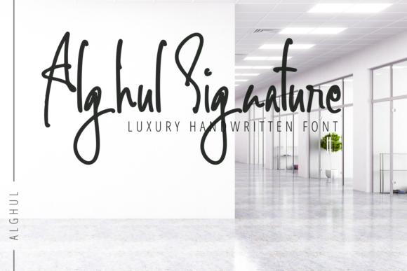 Alghul Signature: A Handwritten Font for Creative Makers