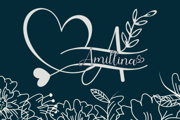 Amillina Monogram: A Romantic Script Font for Editorial Design