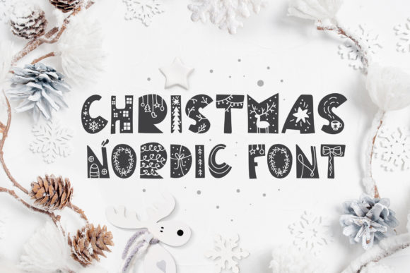 Christmas Nordic: A Bold Decorative Font for Creative Crafters
