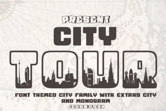 City Tour Display Font for Web Design Projects