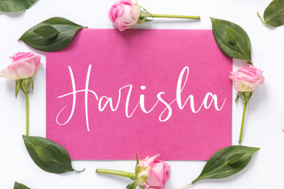 Harisha: A Playful Script Font for Creative Makers