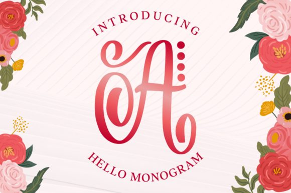Hello Monogram: A Romantic Font for Handmade Creators