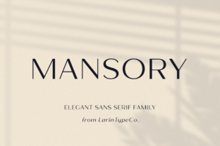 Mansory Font for Elegant Editorial Design