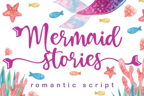 Mermaid Stories: A Handwritten Font for Editorial Elegance