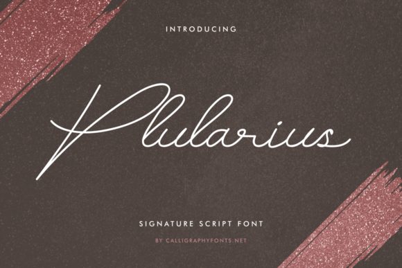 Plularius Font: Elegant Script Handwritten Style